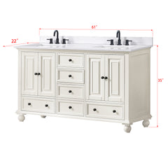 Thompson 60 in. Double Sink Bathroom Vanity