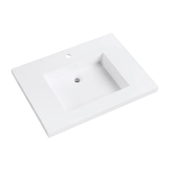 VersaStone Solid Surface Vanity Top with Integrated Bowl in Matte White