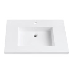 VersaStone Solid Surface Vanity Top with Integrated Bowl in Matte White