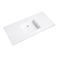 VersaStone Solid Surface Vanity Top with Integrated Bowl in Matte White
