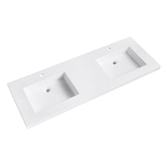 VersaStone Solid Surface Vanity Top with Integrated Bowl in Matte White