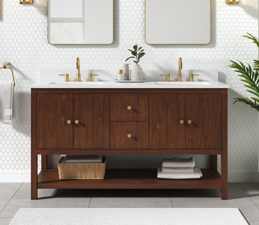 Zoe 60 in. Double Sink Bathroom Vanity